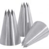 10x Contacto Sterntülle Fugenlos Gezogen, Aus Edelstahl 18/10, Seidenmatt Poliert, 5 Cm Hoch, Lochdurchmesser: 10 Mm