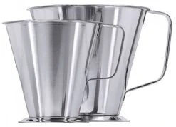 2x Contacto Maß, Zylindrisch, Edelstahl, Volumen: 0,5 L, Durchmesser Innen: 10 Cm, Höhe: 9,5 Cm -Küchenutensilien Verkäufe ac75de49 a3f8 4c5f 9bae cbb9c32c15ca