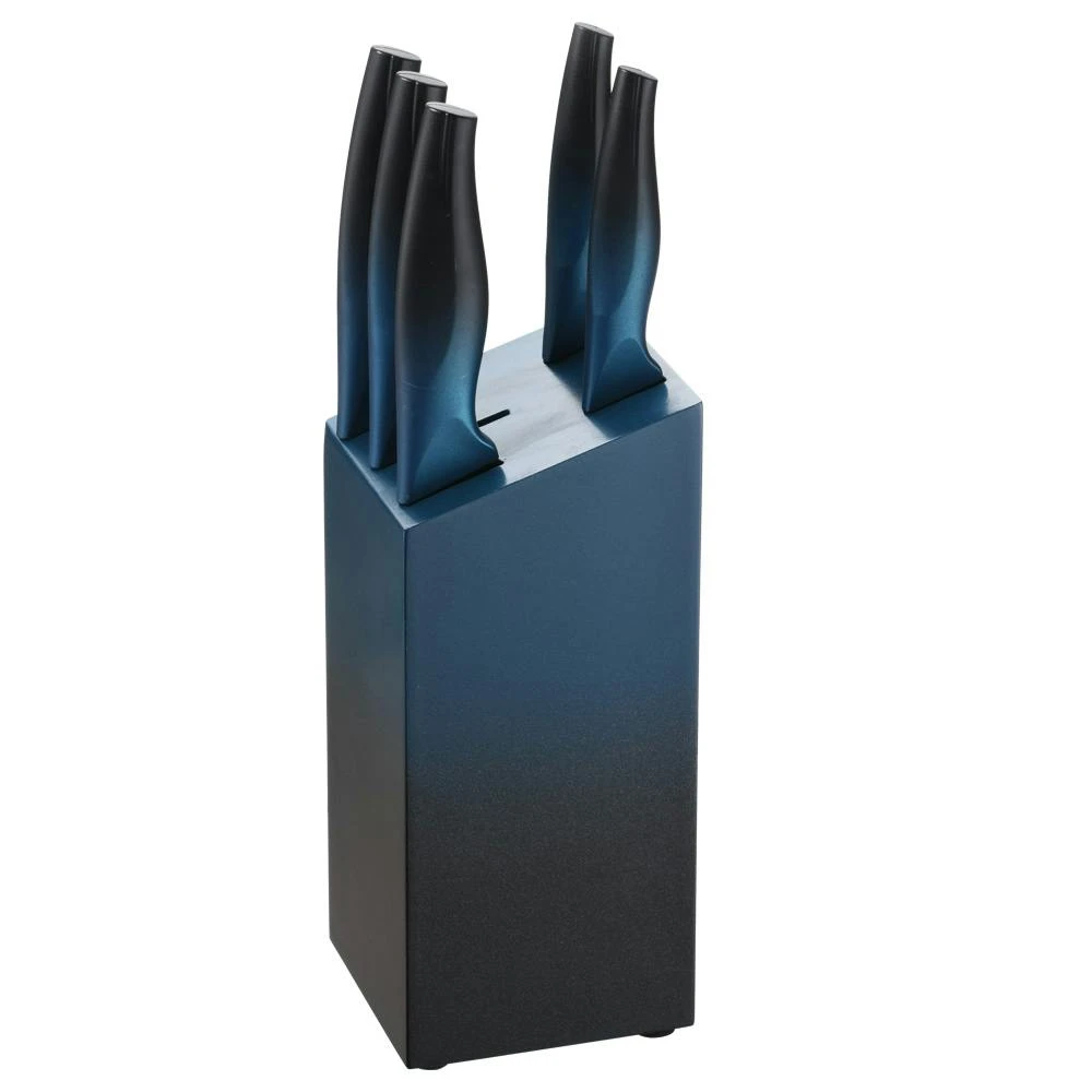 Michelino Messerset 6-teilig Edelstahl Klingen Küchenmesser Kochmesser Schäler Messer Grau – Bild 4