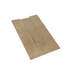 1000 Biologisch Abbaubare Und Nachhaltige Sichtstreifenbeutel Mit PLA-Fenster Pure 30 Cm X 16 Cm X 6 Cm Braun
