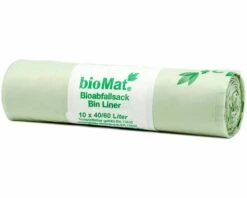 10x BIOMAT Kompostierbare Bioabfallbeutel 40-60L 61x80cm
