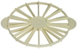 5x Contacto Tortenteiler. Cremefarbenes Polypropylen. Höhe: 2.5 Cm. Durchmesser: 26.5 Cm. Segmente: 12 / 16
