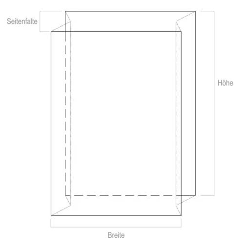 2x Seitenfaltensack 800+500 X 2300 Mm LDPE Transluzent 90 My – Bild 3