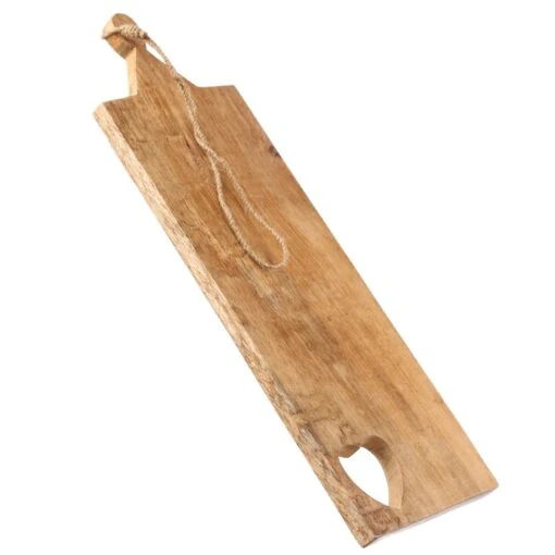 Schneidebrett Servierbrett Baumausschnitt Mangoholz Weihnachts Holzbrett 30cm – Bild 5