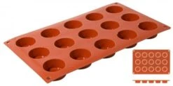 3x Silikon-Backmatte. PETIT-FOURS Mit 15 Formen Aus Reinem Silikon. Format: 30 X 17.5 Cm Durchmesser: 4 Cm. Höhe: 2 Cm