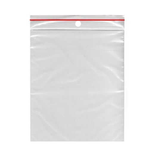 1000x Schnellverschlussbeutel 250 X 350 Mm Mit Eurolochung Farbstreifen Rot – Bild 7