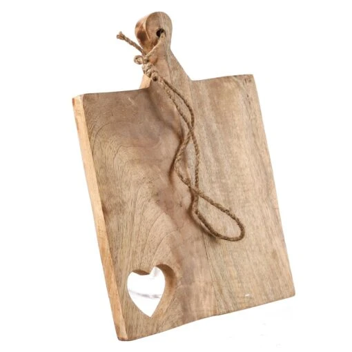 Schneidebrett Servierbrett Baumausschnitt Mangoholz Weihnachts Holzbrett 30cm – Bild 3