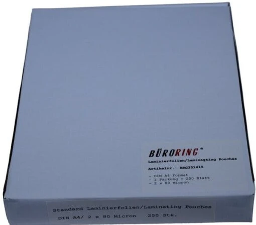 Laminierfolie A4, 80 Mikron, 250 Stück