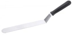 4x Konditorpalette, Edelstahl, ABS-Griff, Mit Gekröpftem Spatel Klingenlänge: 25,5 Cm, Klingenbreite: 3,5 Cm, Klingenlänge: 10 Zoll