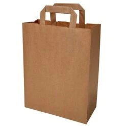 Papiertragetaschen 32+12x40 Cm 50 Stück In Braun