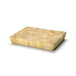 Hackblock Groß, Stirnholz Vom Gummibaum - 48 X 36 X 7,5cm