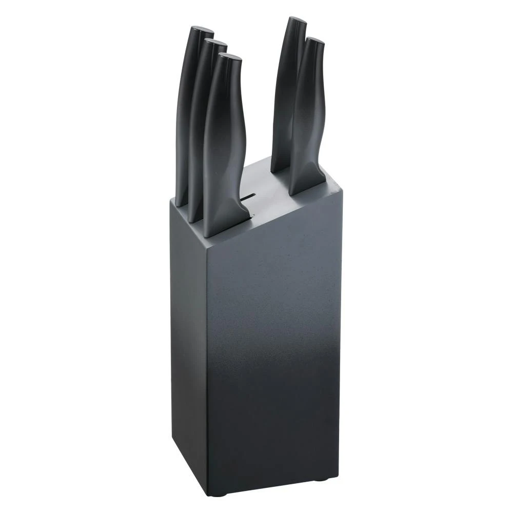 Michelino Messerset 6-teilig Edelstahl Klingen Küchenmesser Kochmesser Schäler Messer Grau – Bild 3