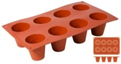 3x Silikon-Backmatte. DARIOL Mit 8 Formen Aus Reinem Silikon. Format: 30 X 17.5 Cm Durchmesser: 5.5 Cm. Höhe: 6 Cm