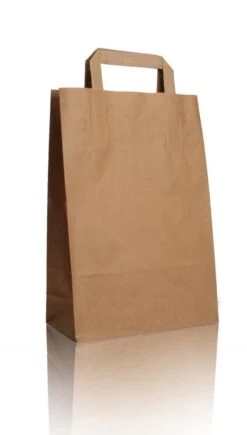 Nette 250 Papiertragetaschen Braun 22+10x28cm
