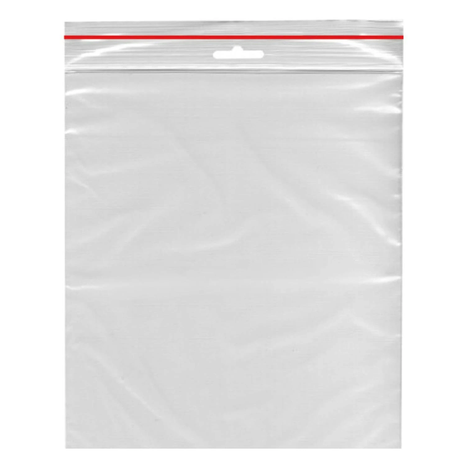 1000x Schnellverschlussbeutel 350 X 450 Mm Mit Eurolochung Farbstreifen Rot – Bild 4