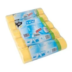 PAPSTAR 100 Müllsäcke Mit Zugband, HDPE 60 L 71 Cm X 64 Cm Gelb